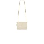 black YSL Crocodile-embossed leather SUNSET Medium