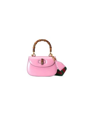 GUCCI BAMBOO 1947 JUMBO GG SMALL TOP HANDLE BAG