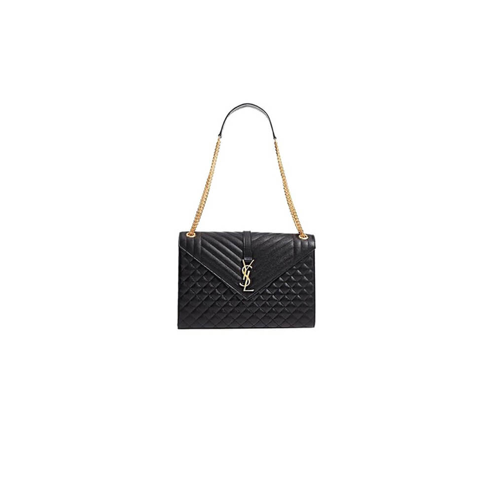 Black YSL Large Envelope Bag