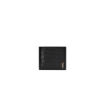 Black YSL tiny cassandre wallet in crocodile embossed matte leather