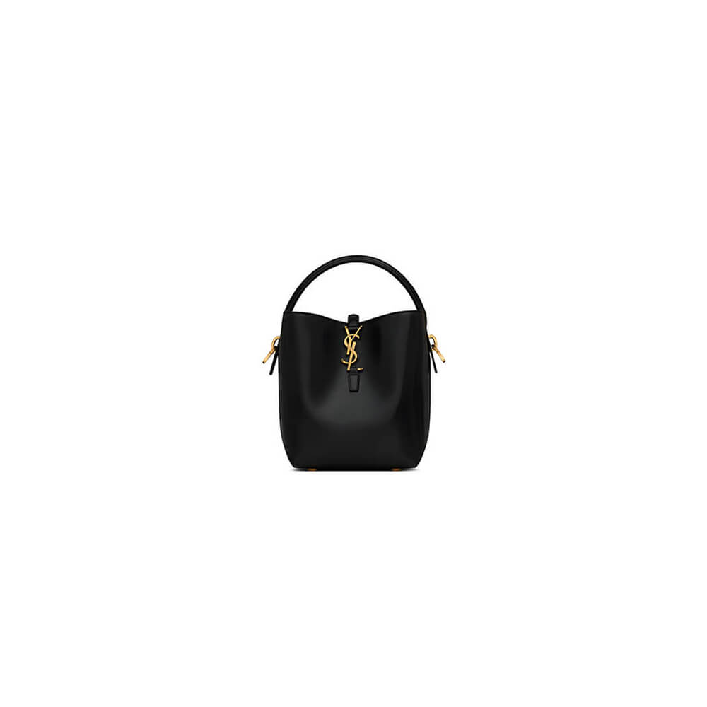 BLACK YSL LE 37 small in shiny leather