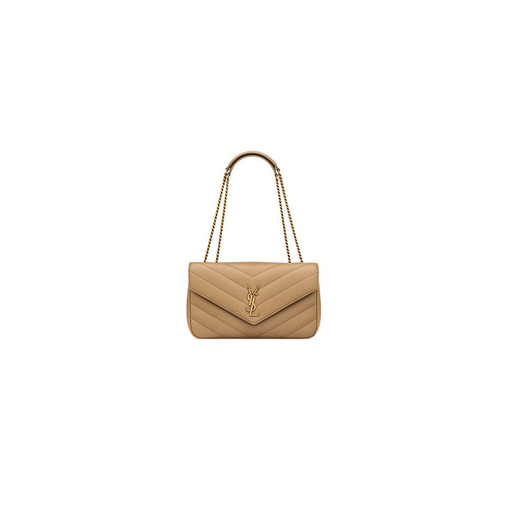 Beige YSL LOULOU medium in MATELASSE lambskin