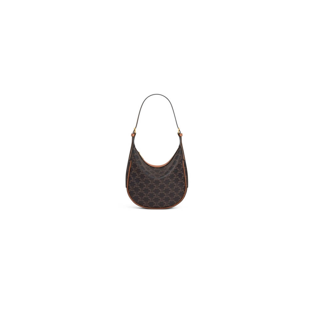CELINE HELO?SE TRIOMPHE LOGO PRINTED calfskin small bag