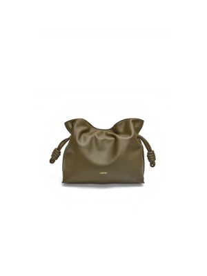 Dark Green LOEWE Medium Flamenco clutch in nappa calfskin (HIGH-END GRADE)