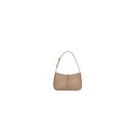 GREYISH BROWN YSL LE 5 A 7 bag in smooth leather