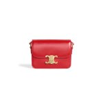 Red CELINE CLASSIQUE TRIOMPHE BAG IN CALFSKIN
