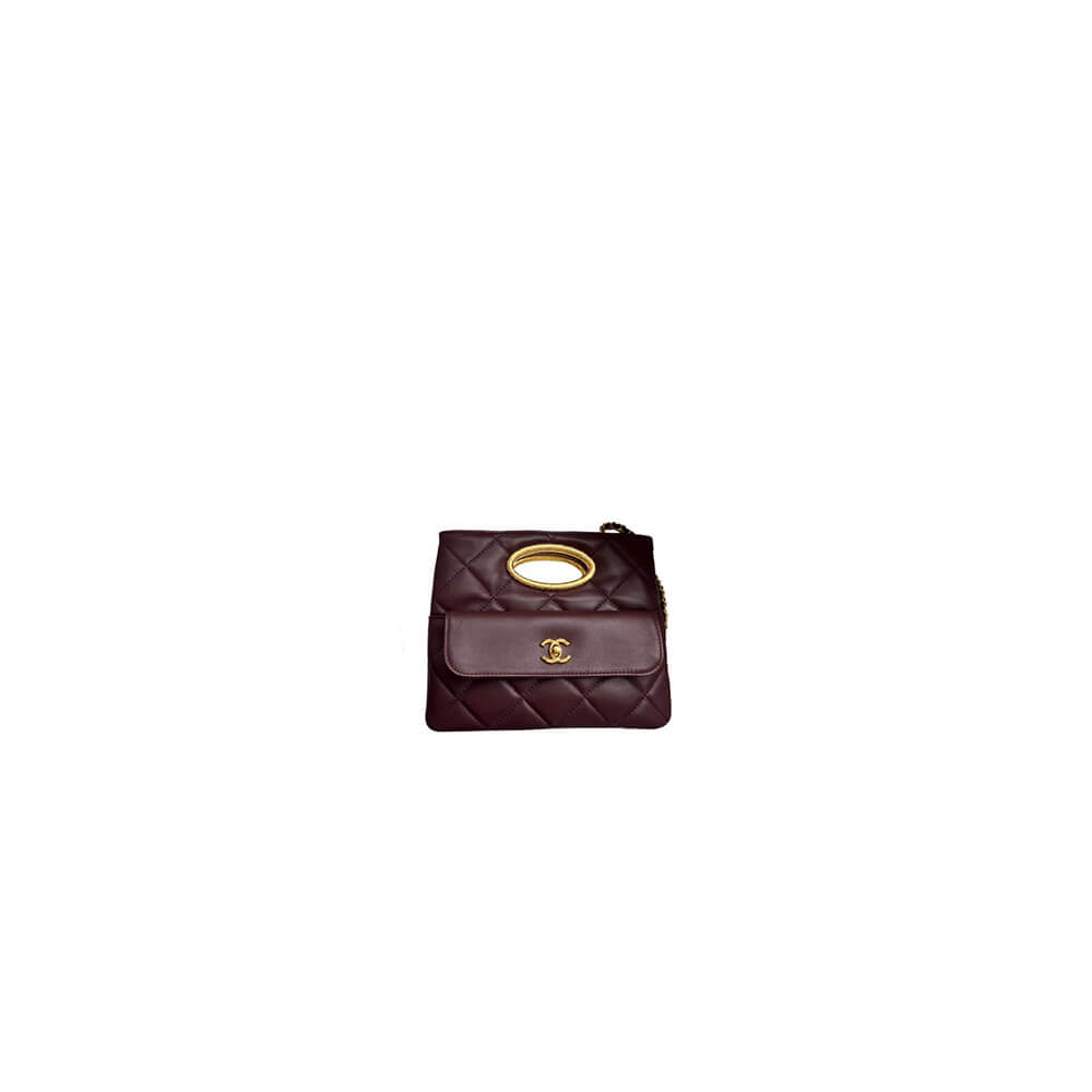 Burgundy Chanel Clutch (high-end grade)