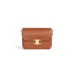 Brown CELINE CLASSIQUE TRIOMPHE BAG IN CALFSKIN