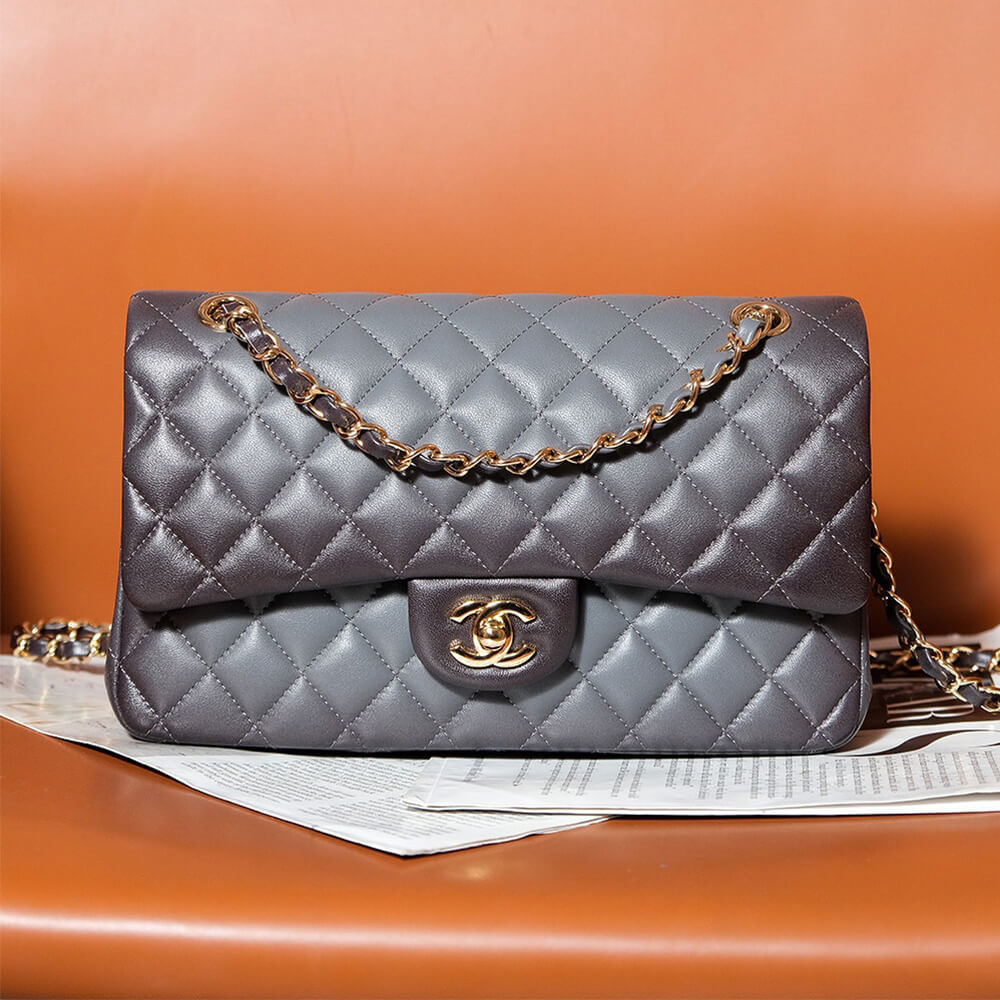 Grey CHANEL CLASSIC 11.12 HANDBAG (high-end grade) - Image 2