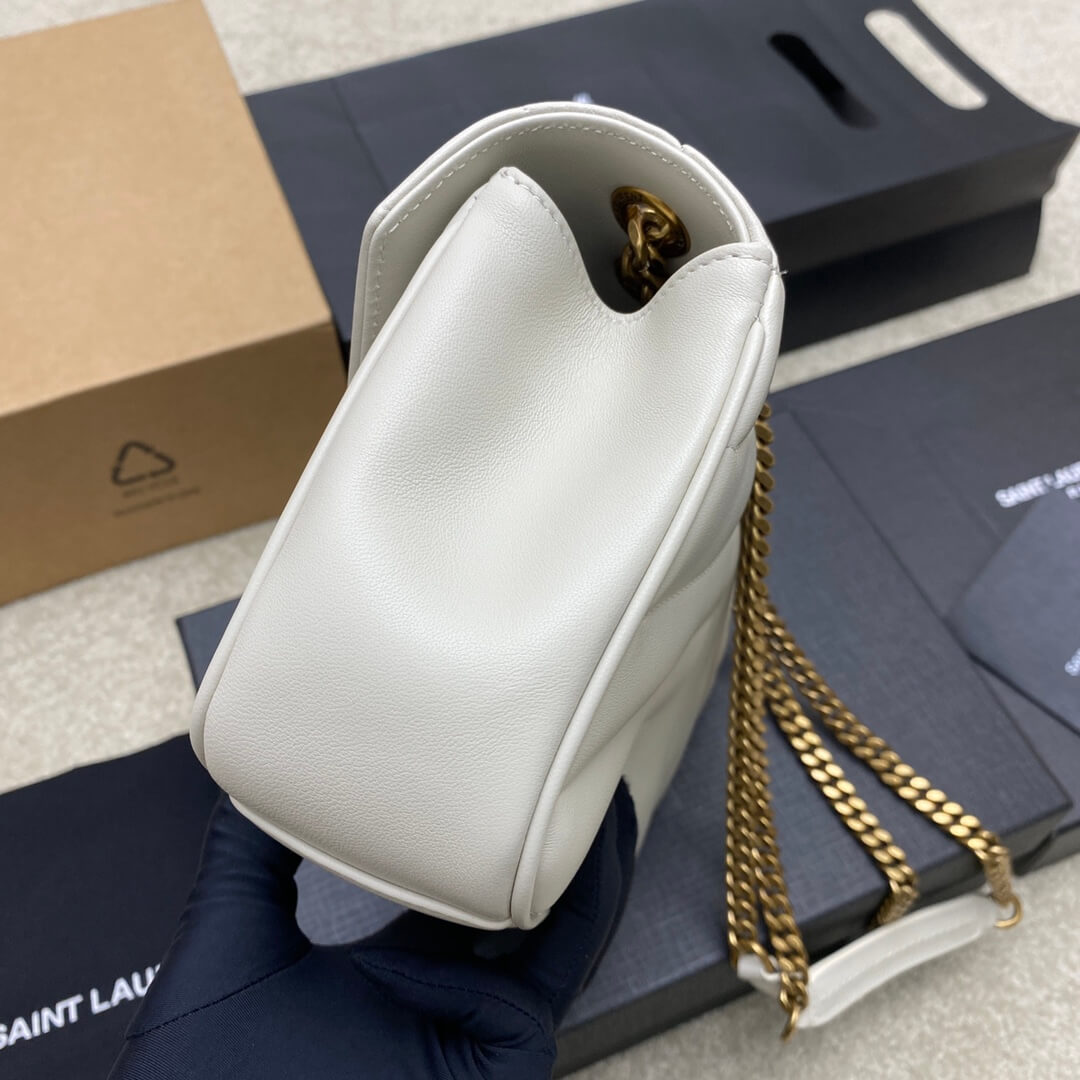 White YSL LOULOU small in MATELASSE lambskin - Image 3
