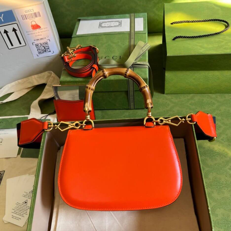GUCCI BAMBOO 1947 JUMBO GG SMALL TOP HANDLE BAG - Image 4