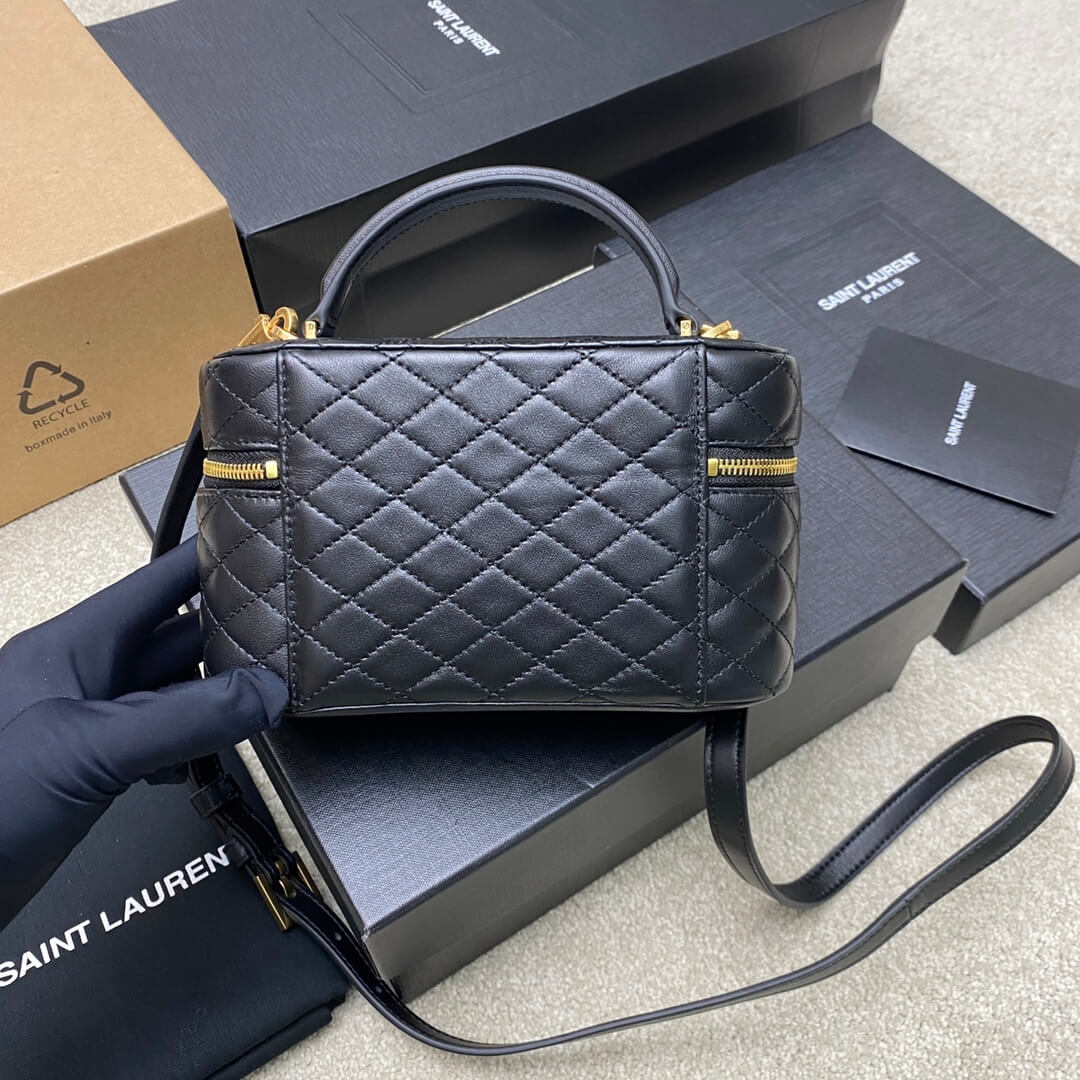 Black YSL GABY lambskin cosmetic bag - Image 4