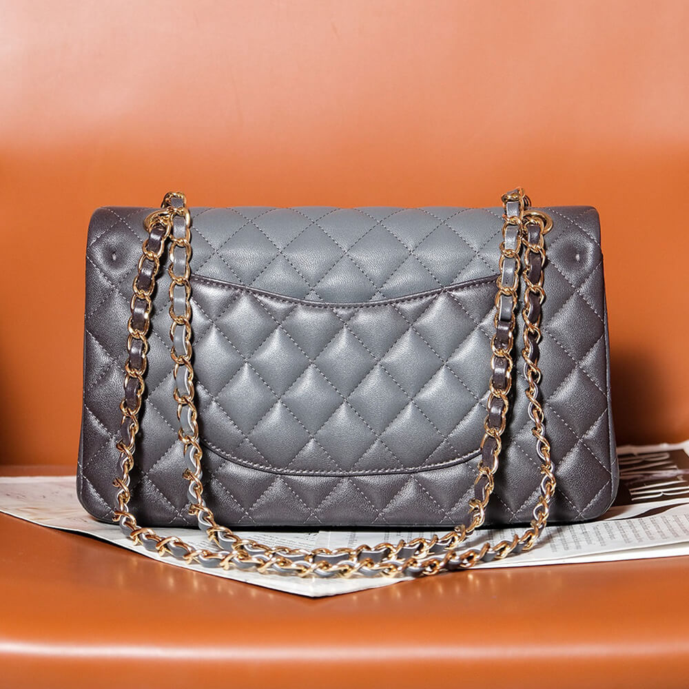 Grey CHANEL CLASSIC 11.12 HANDBAG (high-end grade) - Image 4