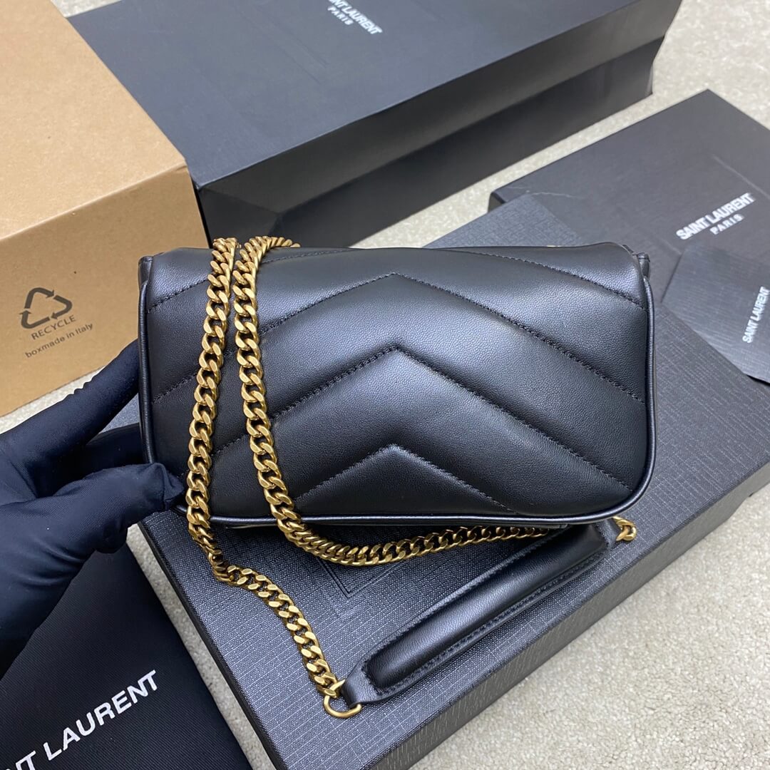 Black YSL LOULOU MINI in lambskin - Image 4