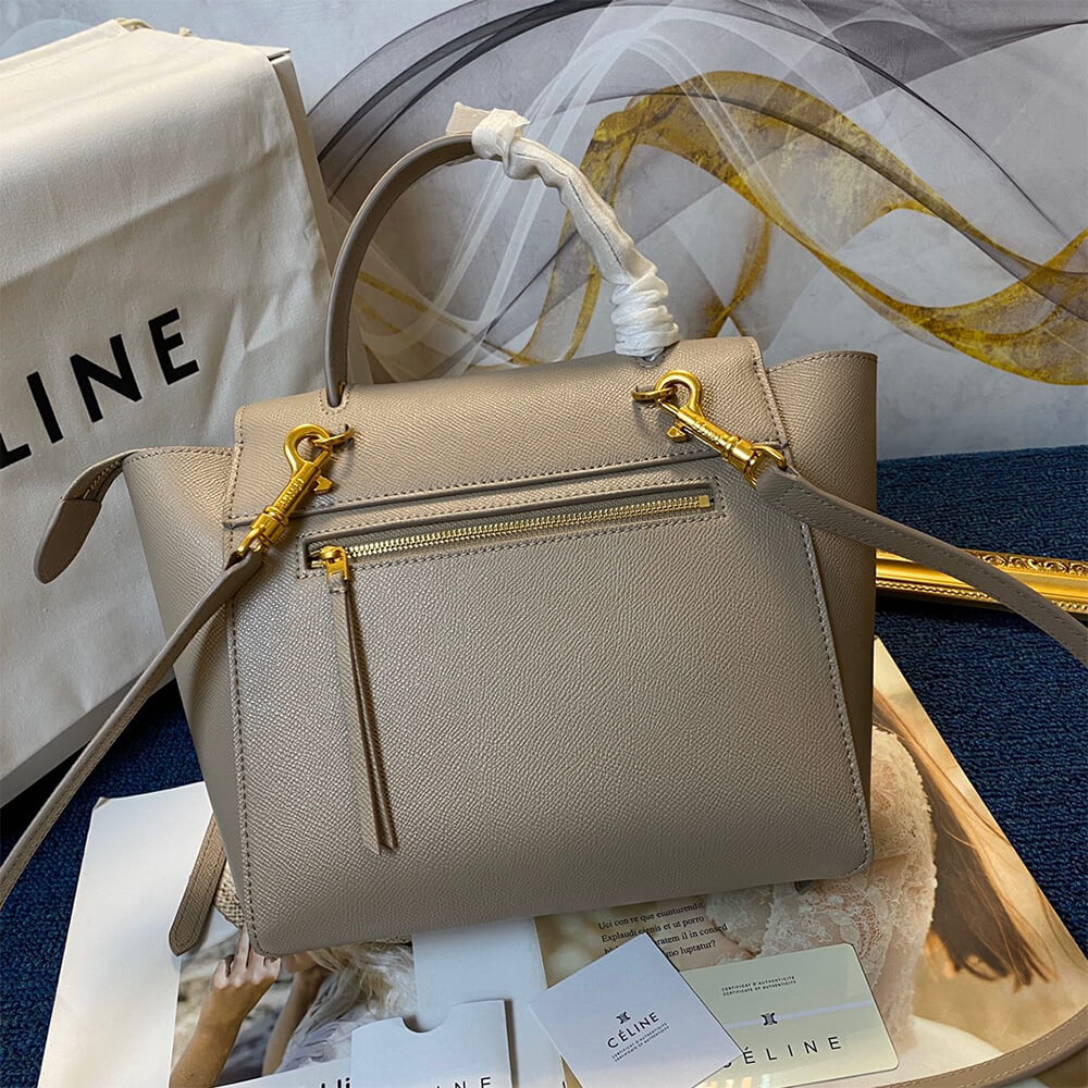 LIGHT TAUPE CELINE MICRO BELT BAG - Image 4