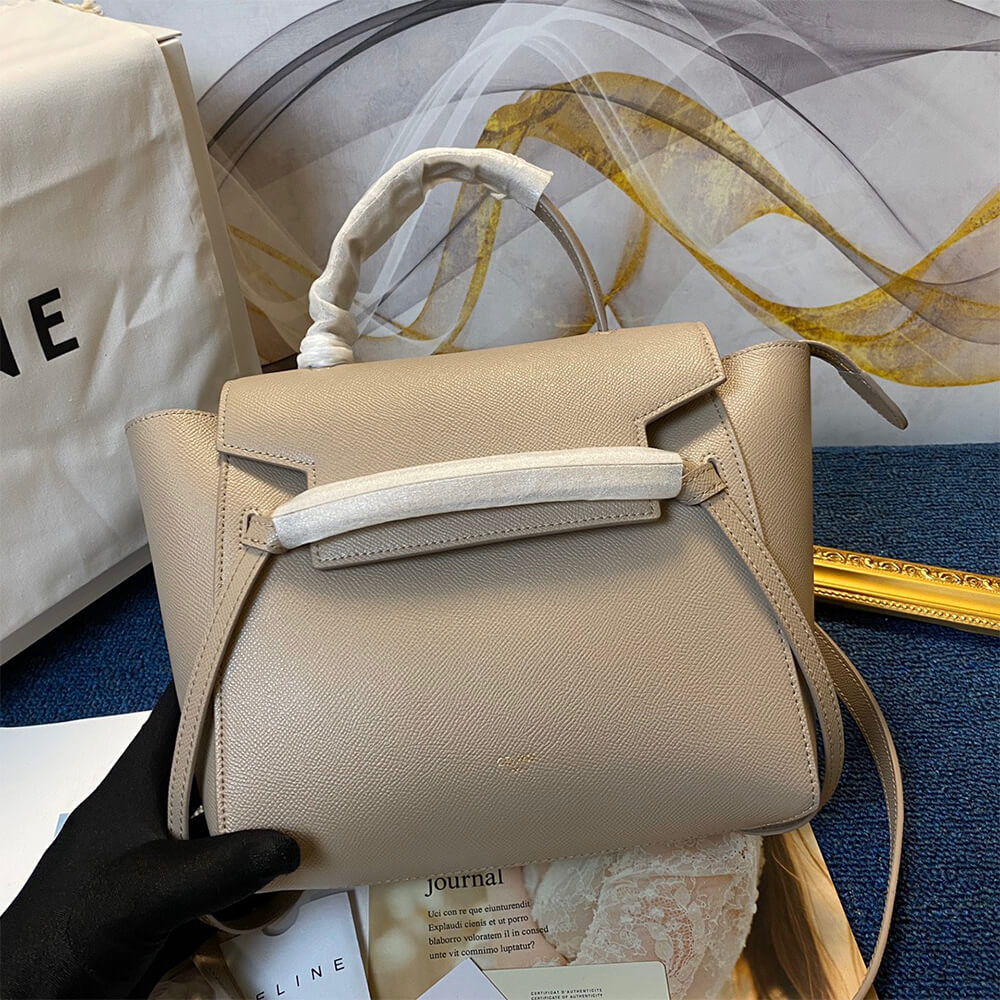 LIGHT TAUPE CELINE MICRO BELT BAG - Image 5