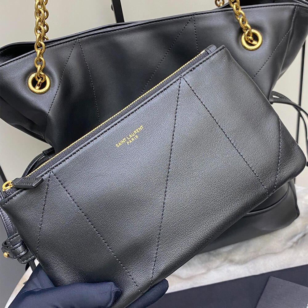 Black YSL JAMIE SHOPPING BAG in lambskin - Image 6