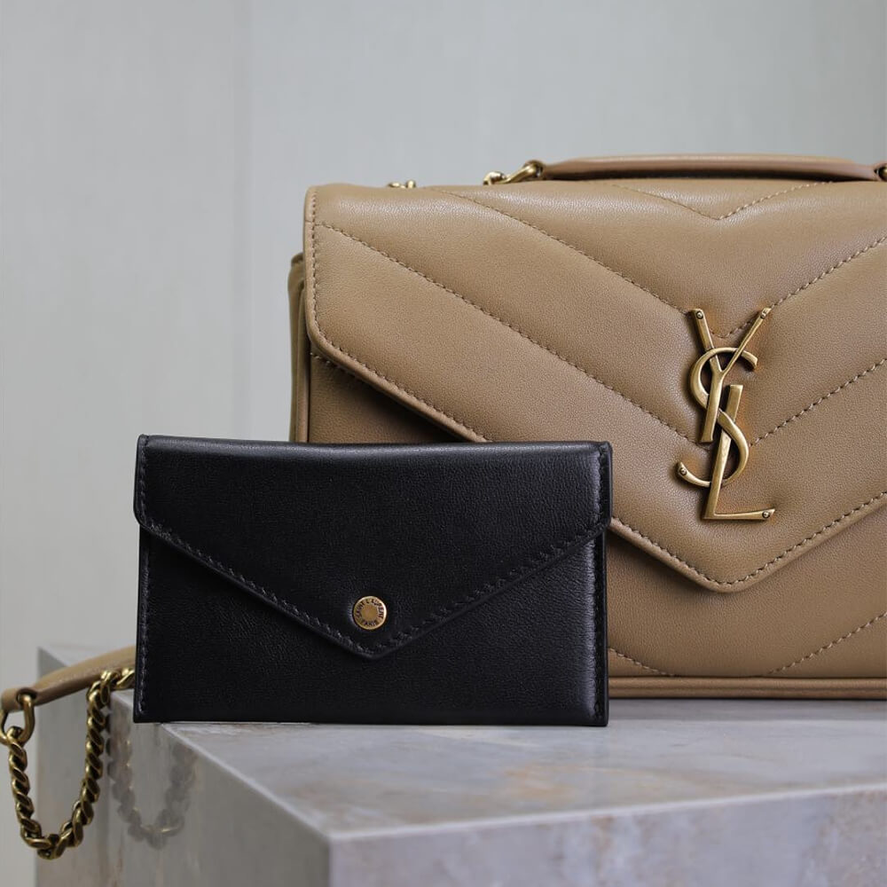 Beige YSL LOULOU small in MATELASSE lambskin - Image 6