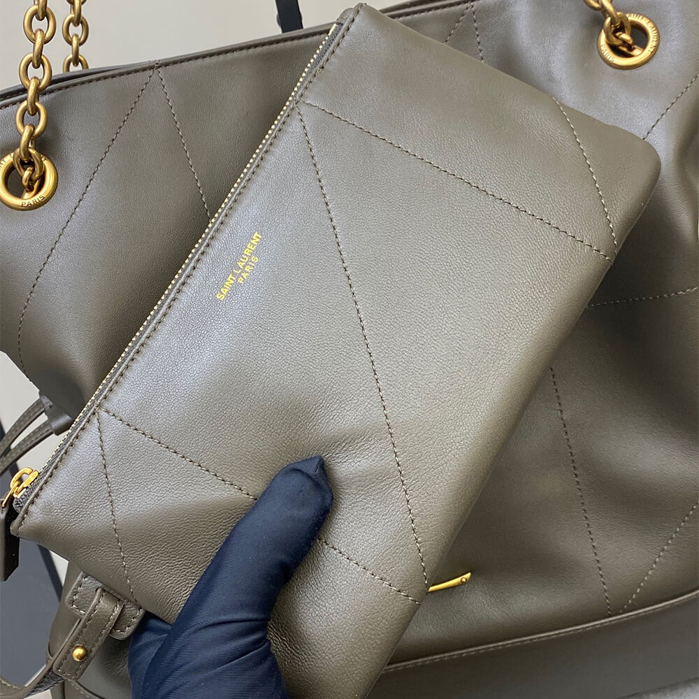 LIGHT MUSK YSL JAMIE SHOPPING BAG in lambskin - Image 6