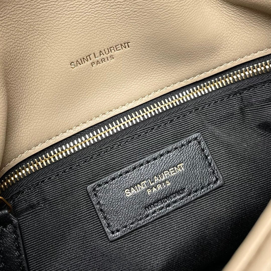 Beige YSL Toy Puffer in lambskin - Image 7