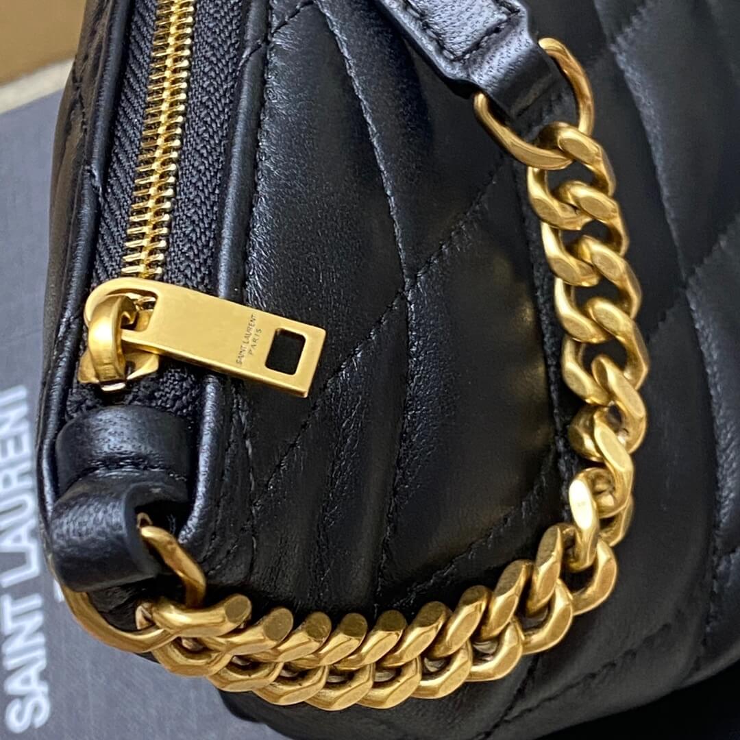 Black YSL MINI BAG IN QUILTED LAMBSKIN - Image 7