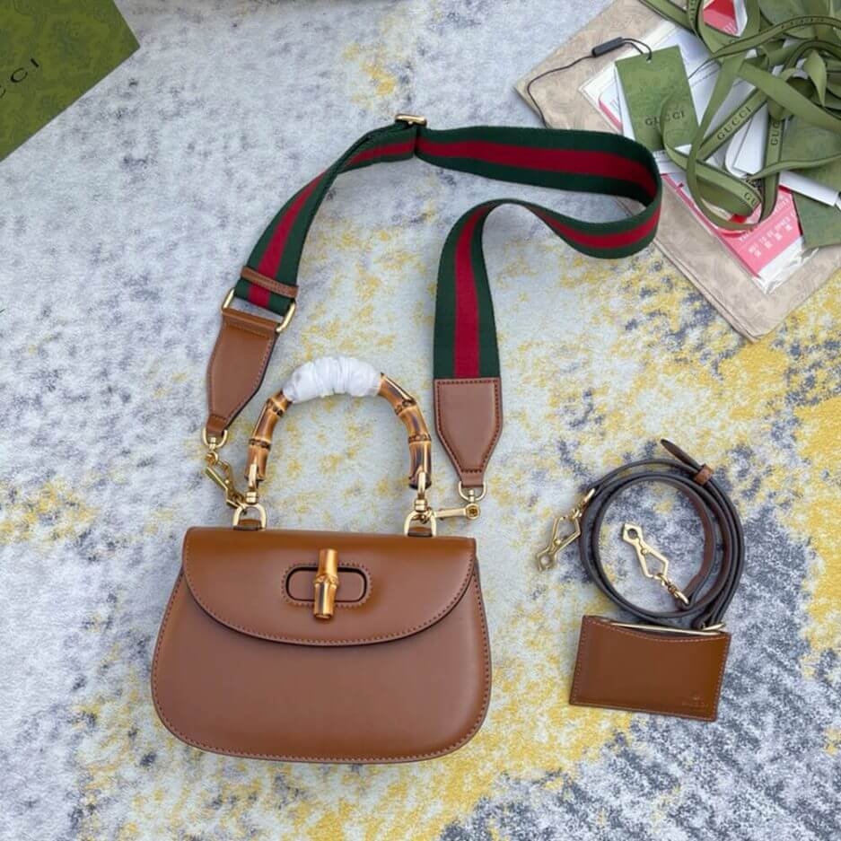 GUCCI BAMBOO 1947 JUMBO GG SMALL TOP HANDLE BAG - Image 7