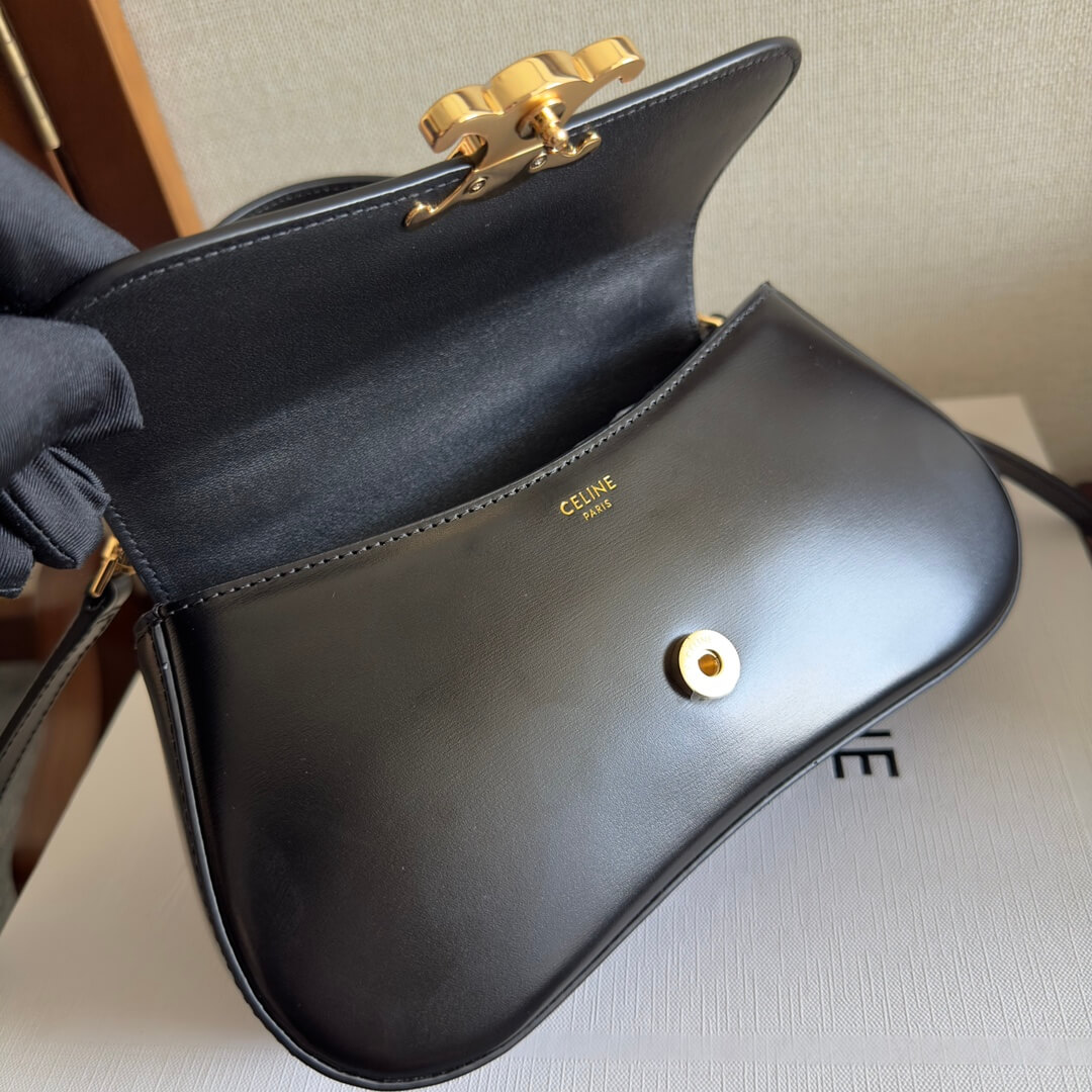 CELINE TEEN CELINE LOLA bag in shiny calf leather(High-end Grade) - Image 7