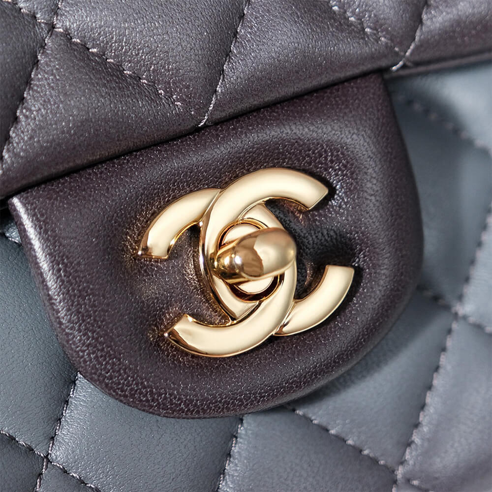 Grey CHANEL CLASSIC 11.12 HANDBAG (high-end grade) - Image 7
