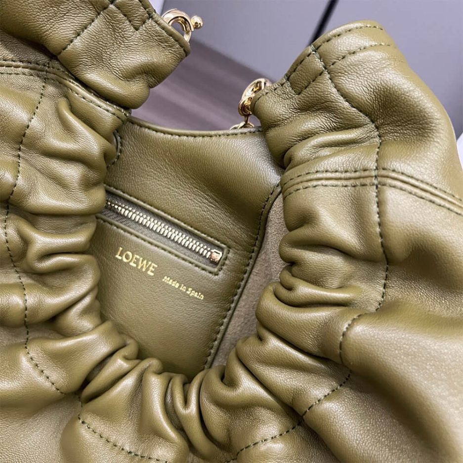 Gold Loewe Small Squeeze bag in nappa lambskin - Image 7