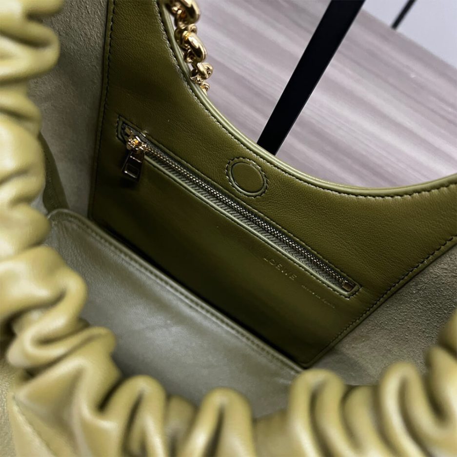 Gold Loewe Small Squeeze bag in nappa lambskin - Image 8