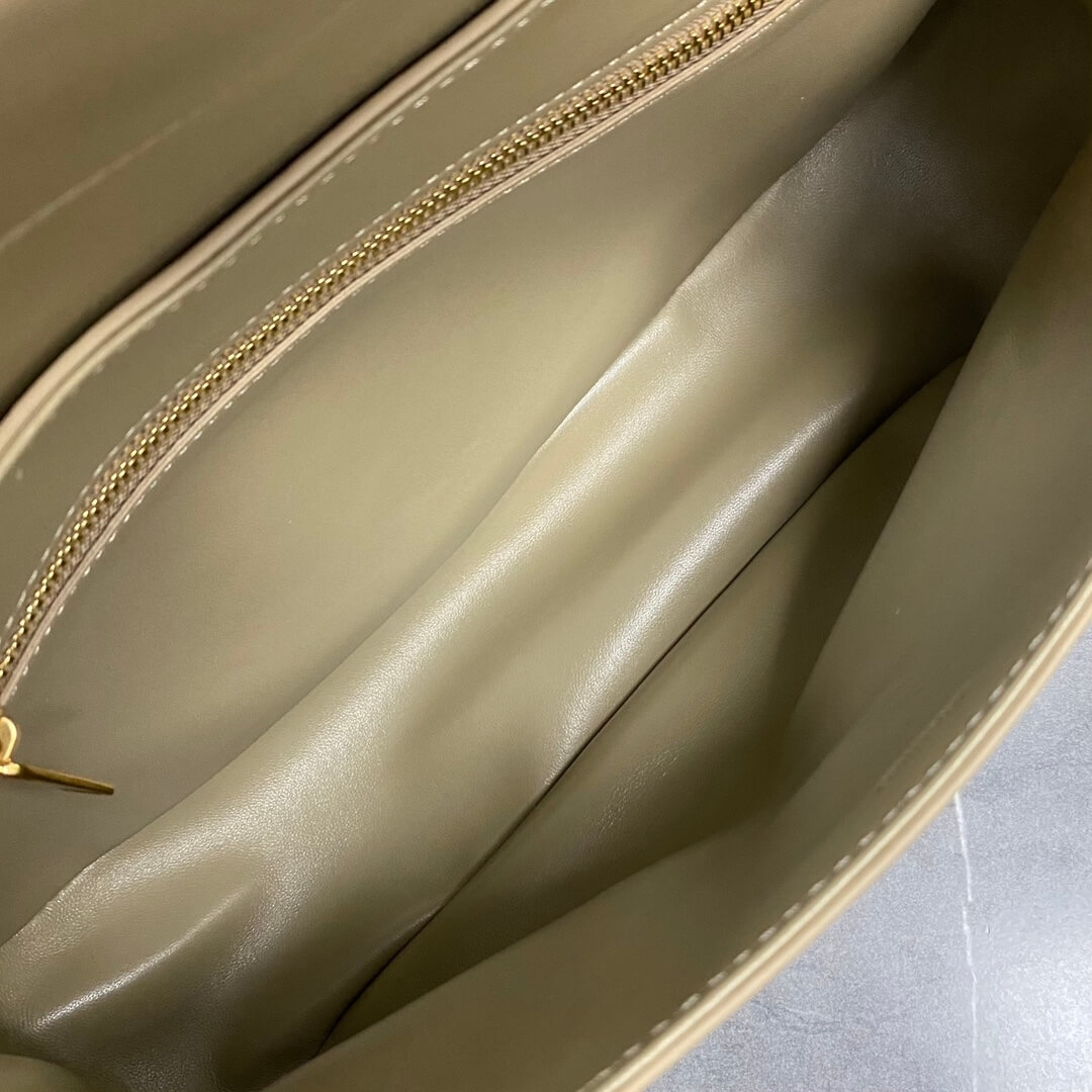 Dark Brown CELINE Medium POLLY bag in soft calfskin - Image 8